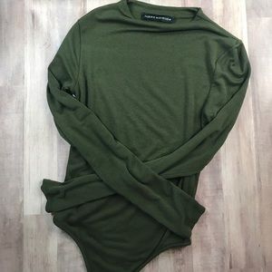 Naked Wardrobe Olive Bodysuit